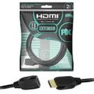 Cabo Extensor Hdmi Macho x Femea 2 Metros 4 Pix 018-9420 Cabo Extensor Hdmi Macho x Femea 2 Metros 4 Pix 018-9420