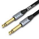 Cabo Extensor P10 6.5mm P10 6,5mm Guitarra Violão 2m Mono