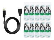 Cabo Extensor Usb 2.0- 2 Metros Extensão Usb- Kit com 10