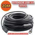 Cabo Extensor Usb 3.0 20 Metros Ativo Com Repetidor E Alimentação