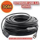 Cabo Extensor Usb 3.0 30 Metros Ativo Com Repetidor E Alimentação
