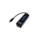 Cabo F3 Adaptador Usb-C 3.1 Tipo C Para Hub 3 Portas Usb 3.0 Com Rj45 Giga