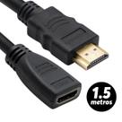 Cabo Fio Extensor HDMI Fêmea Macho 1.5m 1.5 Metros 4K 1080P Prolongar Aumentar Ampliar Crescer