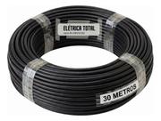 Cabo Flexível 6mm Rolo 30 Metros Fio Elétrico PRETO
