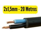 Cabo Flexível PP Fio P/ Extensão 2x1,5mm - Rolos com 10, 20, 30, 40, 50 e 100 Metros