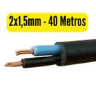 Cabo Flexível PP Fio P/ Extensão 2x1,5mm - Rolos com 10, 20, 30, 40, 50 e 100 Metros