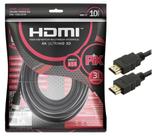 Cabo hdmi 10 metros 2.0mhz 4k 19 pinos chip sce