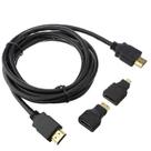 Cabo Hdmi 1,5 Metros Com Adaptador Micro Hdmi E Mini Hdmi