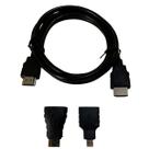 Cabo Hdmi 1,5m Com Mini E Micro Hdmi Para Câmera Filmadora