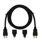 Cabo Hdmi 1,8M 4 Em 1 HDTV Mini HDMI Micro HDMI Xtrad XT2063