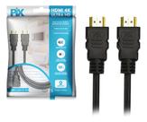 Cabo HDMI 2.0 4K HDR 2M PIX Imagem Ultra HD, Som Digital e Alta Performance Cabo HDMI 2.0 4K HDR 2M PIX Imagem Ultra HD, Som Digital e Alta Performance