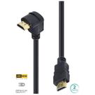 CABO HDMI 2.0 4K ULTRA HD 3D CONEXAO ETHERNET COM 01 CONECTOR 90º 2 METROS - H2090-2