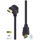 Cabo Hdmi 2.0 4k Ultra Hd 3d Conexao Ethernet Com 01 Conector 90o 3 Metros - H2090-3