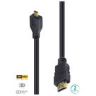 Cabo Hdmi 2.0 Para Micro Hdmi 4k Ultra Hd 3d Conexão Ethernet 2 Metros - H20mc-2 F018