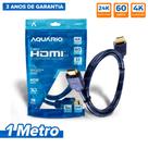 Cabo HDMI 2.0 Profissional Ultra 4K de 1 a 10 Metros Blindado Gold Garantia 3 Anos Aquário