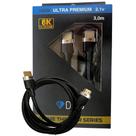 Cabo HDMI 2.1 8K DMD HT4020 3 Metros Premium Ultra Durável Diamond Cable