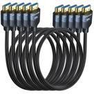 Cabo HDMI 2.1 RyzzRooa 8K (6FT) - Pacote com 5 - Alta Velocidade 48Gbps