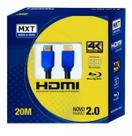 Cabo Hdmi 20 Metros Mxt Hd 4k Compatível Com Tecnologia 3d
