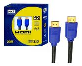 Cabo Hdmi 20m 4k 60hz 2.0 26+28awg 1080p 19+1 Od:8.3mm