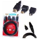 Cabo Hdmi 3 Em 1 Micro E Mini 1.5m 1080p Adaptador 3 Pontas Cabo Hdmi 3 Em 1 Micro E Mini 1.5m 1080p Adaptador 3 Pontas