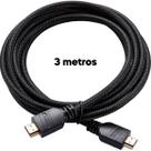 Cabo Hdmi 3 Metros 4k Hd Full Hd Monitor Projetor E Jogos