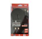 Cabo Hdmi 3m - Ley-09 versão 2.0 / 19 Pinos / 4k Ultra HDTV 3d 1080p - LEHMOX Cabo Hdmi 3m - Ley-09 versão 2.0 / 19 Pinos / 4k Ultra HDTV 3d 1080p - LEHMOX