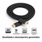 Cabo HDMI Alta Velocidade 2 Metros 4k Ultra HD Alta Transmissão Videogames Notebooks Projetores