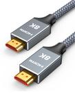 Cabo HDMI Capshi 8K 2.1 20 pés 48 Gbps de alta velocidade PS5/4 TV cinza