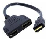 Cabo Hdmi Divisor Splitter Duplicador Y 1 Macho Para 2 Fêmea