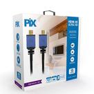 Cabo HDMI Gold 2.0 4K 19P 20m Preto Blister - PIX