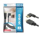 Cabo Hdmi L 5m 90 Graus Blindado 2.0 Ethernet 5 Metros 4k 3d Cabo Hdmi L 5m 90 Graus Blindado 2.0 Ethernet 5 Metros 4k 3d