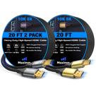 Cabo HDMI Maximm 8K 60Hz 4K 120Hz HDMI 2.1 6m Multicolor, pacote com 2