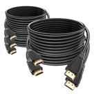 Cabo HDMI MOSIMLI 2.0 de 3 m, pacote com 5 unidades 4K @60Hz UHD com classificação ARC e CL3