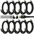 Cabo HDMI Oxable 4K Ultra HD 2.0 de 15 pés (4,5 m), pacote com 10 unidades de nylon