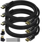 Cabo HDMI Oxable 4K Ultra HD de 2 m (pacote com 3) trançado de nylon