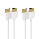 Cabo HDMI Pacroban ultracurto de 45 cm (pacote com 2) 4K HDMI 2.0 Cabo HDMI Pacroban ultracurto de 45 cm (pacote com 2) 4K HDMI 2.0