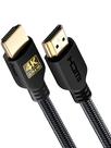 Cabo HDMI PowerBear 4K de alta velocidade de 1 pé com conectores dourados