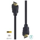 Cabo Hdmi Premium Gold 4k 3d 2.0 2 Metros Full Hd Blindado 19 Pinos - VINIK