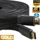 Cabo Hdmi Premium Gold 4k 3d 3 Metros Full Hd Blindado 2.0 19 Pinos Ethernet Hd TV Box