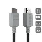 Cabo Hdmi Ultra 2.1 8k 1080/144hz - Conec. Cinza - 1 Metro - Nylon - Phu21p