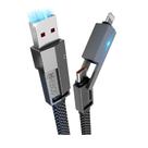 Cabo Hrebos 4 Em 1 Usbc Lightng 60w Nylon 1.2m Cb505 Cinza
