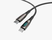 Cabo Hrebos Premium 100W USB-C p/ USB-C Com Display Digital 2m Nylon CB384C Cabo Hrebos Premium 100W USB-C p/ USB-C Com Display Digital 2m Nylon CB384C