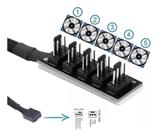 Cabo Hub Multi Fan P/ 5 Fans Cooler 4 Pinos Suporta Pwm Cpu - Nordecom