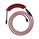 Cabo HyperX espiralado USB-C para USB-A de 5 pinos Aviator vermelho Cabo HyperX espiralado USB-C para USB-A de 5 pinos Aviator vermelho