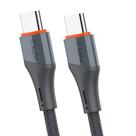 Cabo Kafei Type C/Type C 1m Revestido de Nylon Ultra Reforçado. Ideal para Aparelhos Celulares Android.