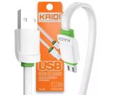 Cabo Kaidi Dados Micro Usb Reforçado V8 Carga Rapida Fast Charge