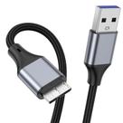 Cabo KAYQINHO USB 3.0 A para Micro B 1 m Cinza