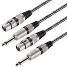 Cabo KINXIYU XLR fêmea para 6,35 mm TS macho 1,8 m, pacote com 2