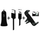 Cabo Kit Automotivo Carregador Type C KA200 New Link Preto - NEWLINK