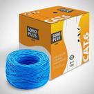 Cabo lan rede 4pares cat6 100%cobre azul anatel 100mt megatron